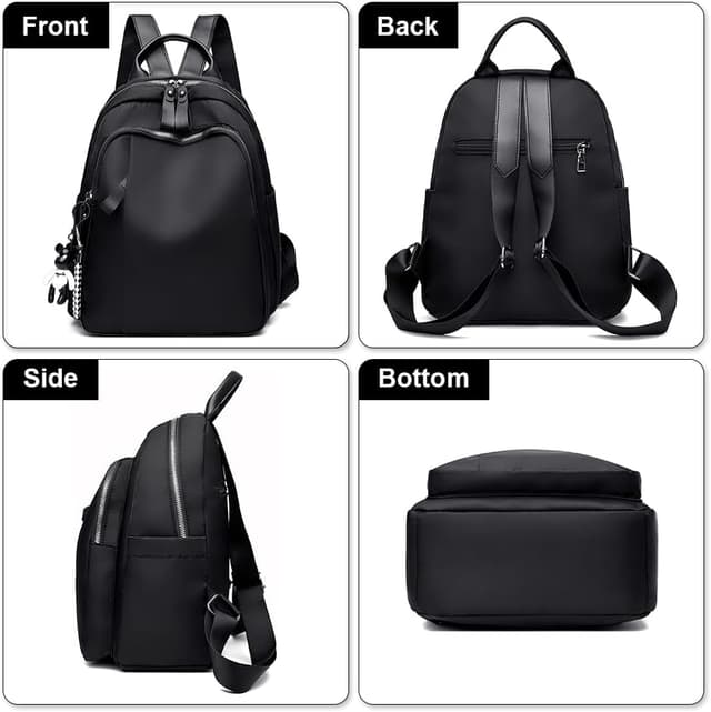 Detalle 2 de Aucuu Damen-Rucksack klein, wasserdichtes Daypack aus Nylon mit Diebstahlschutzfach