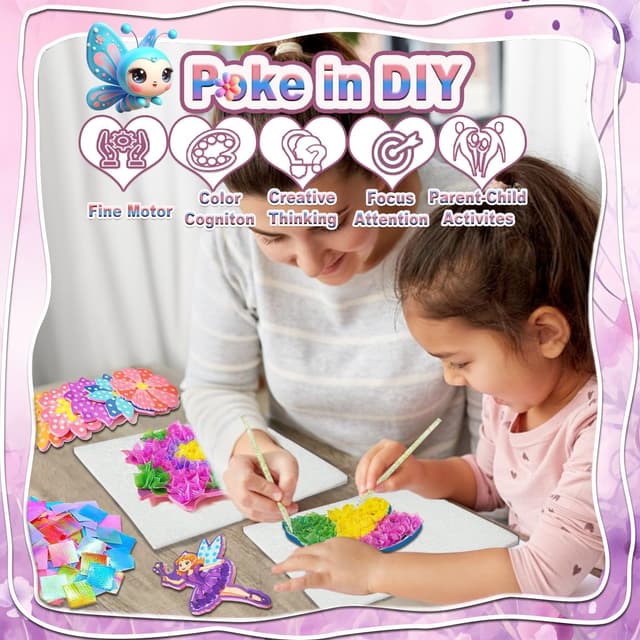 Detalle de JRD&BS WINL Poke-in Flower Bouquet DIY craft kit for kids (age 3+)