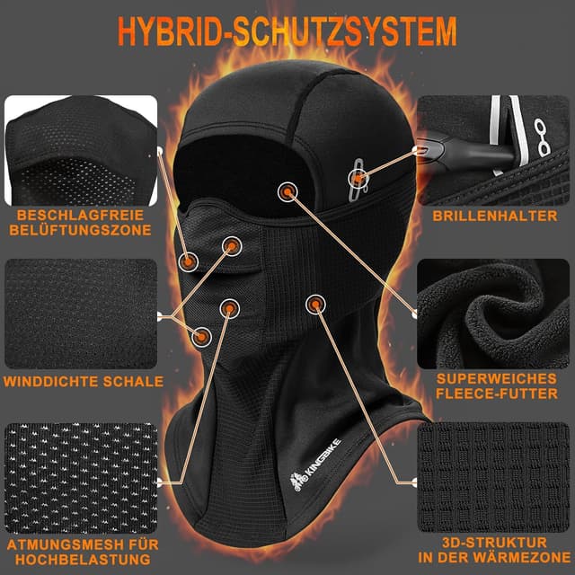 Thumbnail 1 de KINGBIKE Sturmhaube Winddicht 54–59 cm