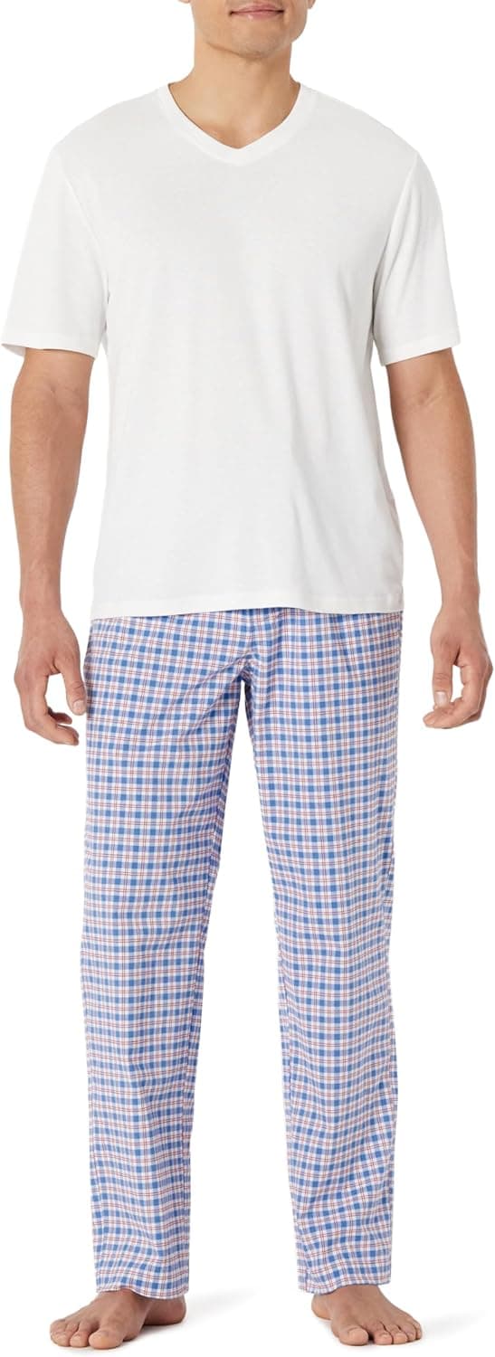 Thumbnail 6 de Amazon Essentials men’s cotton stretch poplin pyjama set with jersey T-shirt
