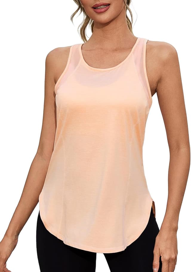 Thumbnail 6 de Gyabnw canotta sportiva donna traspirante senza maniche con inserto in rete sulle spalle