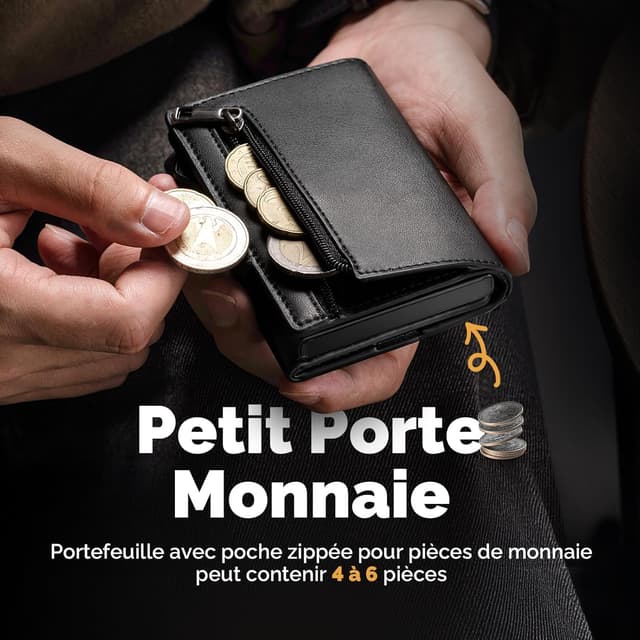 Thumbnail 6 de YESIIW Airtag Porte Carte Slim RFID Noir