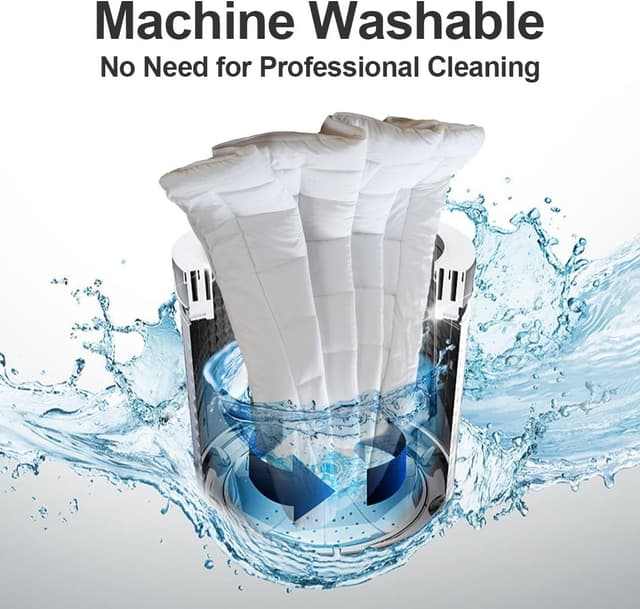 Thumbnail 6 de EASELAND King Quilted Mattress Pad Cover (Deep Pocket, 21"), Cotton Top & Down-Alternative Fill