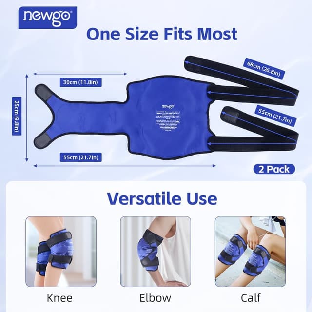 Thumbnail 4 de NEWGO Ice Pack 2-pack knee wrap