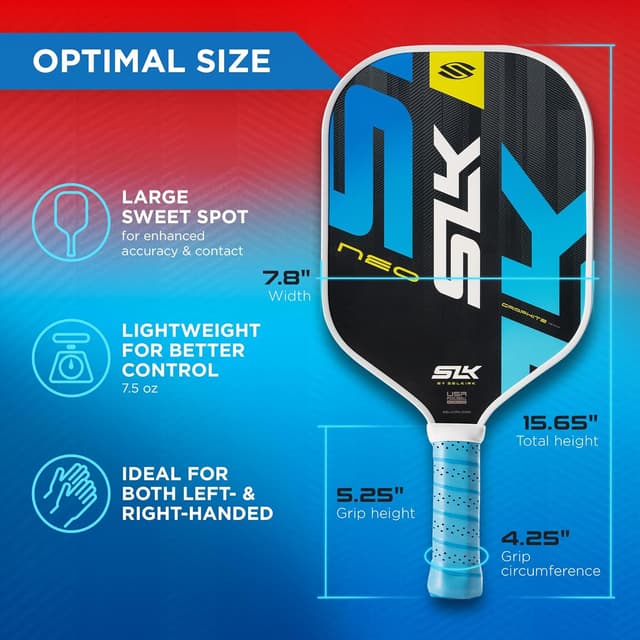 Detalle de Selkirk Sport SLK Pickleball Paddles Set of 2 (SLK Neo Graphite, SLK Neo Fiberglass or SLK Atlas Bundle)