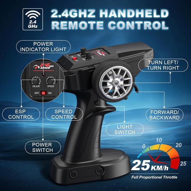 Detalle 2 de Lamborghini RC Drift Car (1:24) – 4WD mini 4WD remote control drift car with LED lights, 25 km/h