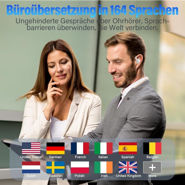 Thumbnail 1 de AI Kopfhörer Übersetzer 3‑in‑1, 164 Sprachen