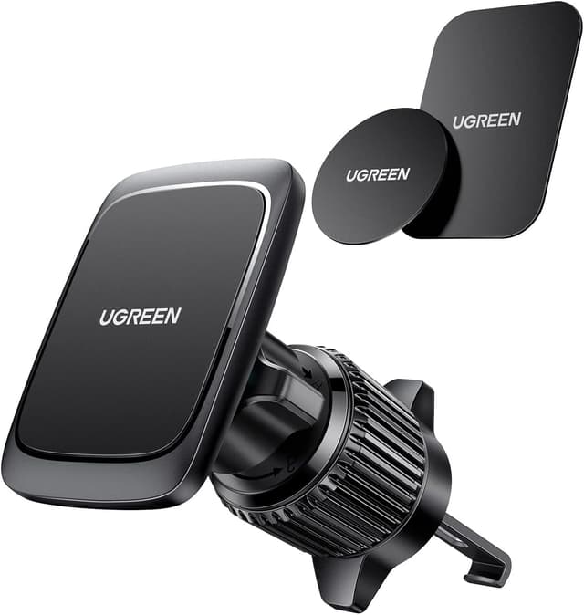 Detalle de UGREEN Supporto Telefono Auto Magnetico con Clip per Bocchetta Aria (compatibile iPhone e Galaxy, rotazione 360°)