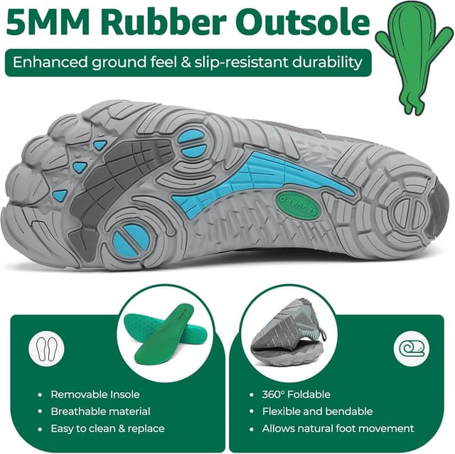 Detalle de SAGUARO Scarpe da Trail Running Barefoot uomo e donna con punta ampia