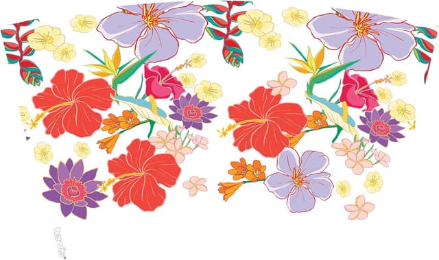 Detalle 2 de Tervis Tropical Hibiscus Party Double-Walled Insulated Tumbler Travel Cup (16oz, Classic) — Made in USA