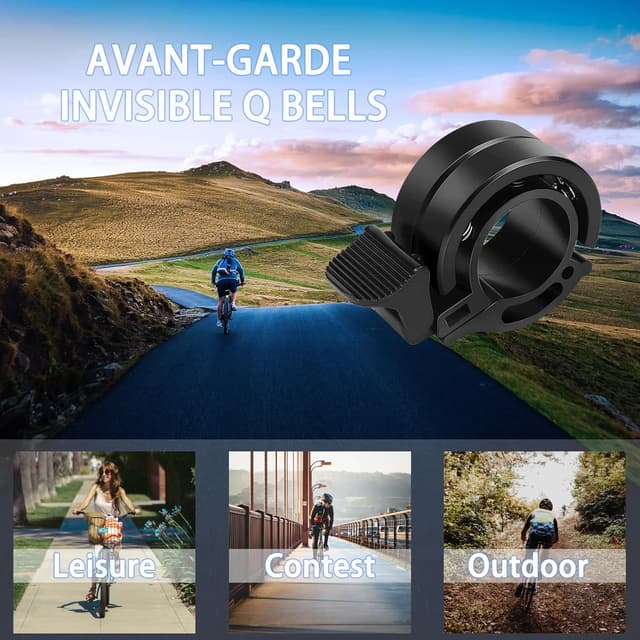 Detalle 2 de Fahrradklingel Mountainbike im O-Design: Aluminium-100 dB Fahrradglocke am Lenker