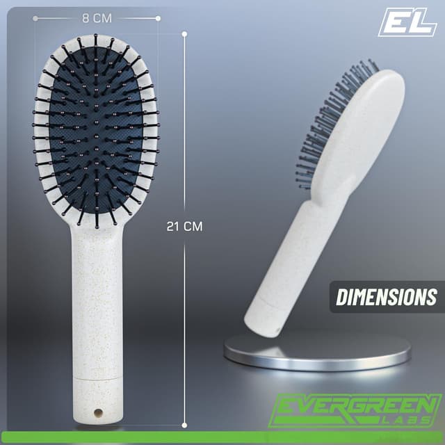Detalle de Evergreen Labs Hair Brush with Secret Compartment (Small) – Discreet hidden safe for small valuables