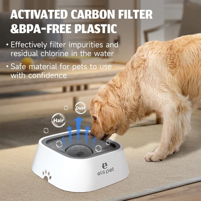 Detalle de ELS PET Slow Drink Dog Bowl 1 L