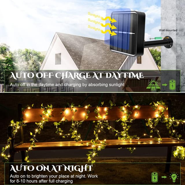 Thumbnail 4 de Lichterkette Außen Solar Efeu 6m 60 LEDs