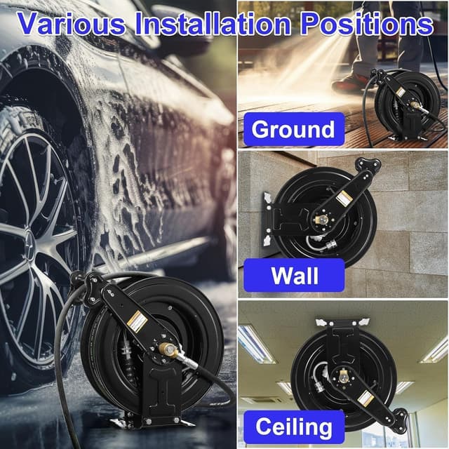 Thumbnail 4 de HoldOneLight 16-Inch 50FT 4000 PSI hose reel