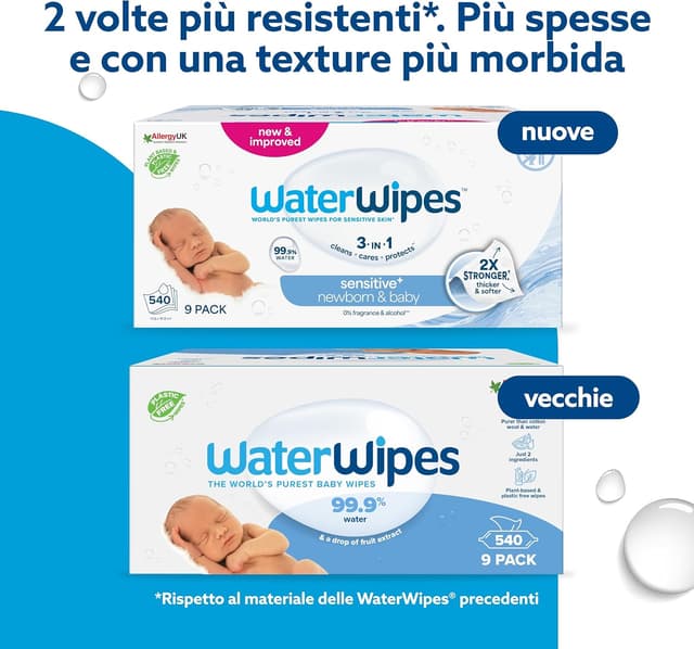 Thumbnail 2 de WaterWipes Sensitive+ Salviettine per neonati 540 pezzi
