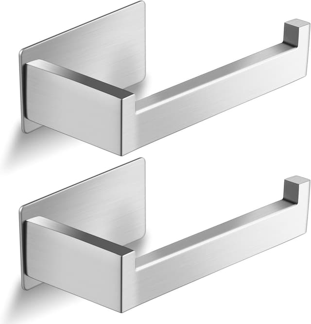 Detalle de Porta carta igienica adesivo ZUNTO in acciaio SUS304 (2 pezzi)