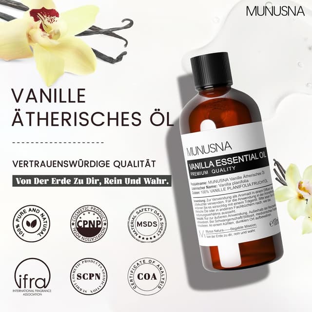 Thumbnail 6 de MUNUSNA Vanilleöl 100 ml — ätherisches Öl