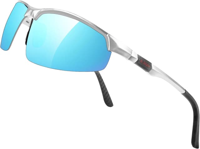 Detalle de Jexmigo Photochromic Polarised Sunglasses with UV400 for Driving (Light-Adaptive, 19g square frame)