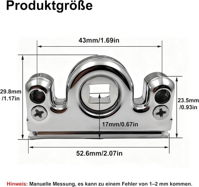 Detalle 2 de Siegenia (SI AUBI) Schneckengehäuse als schraubbares Ersatzteil für Fenstergetriebe und Balkontür