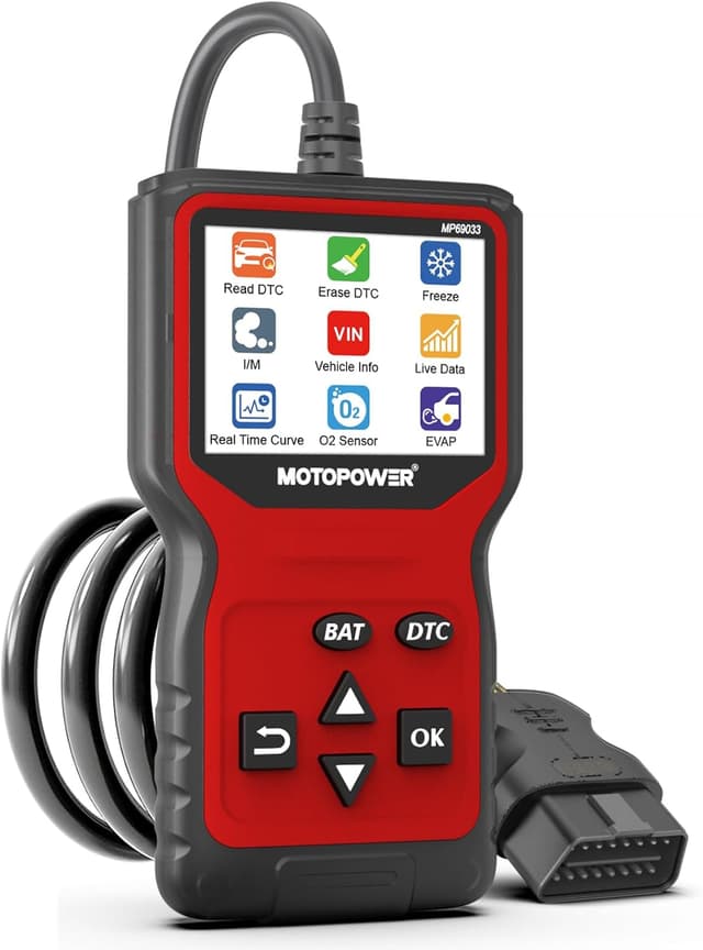 Detalle de MOTOPOWER MP69033 Pro OBD2 Scanner with Battery Tester