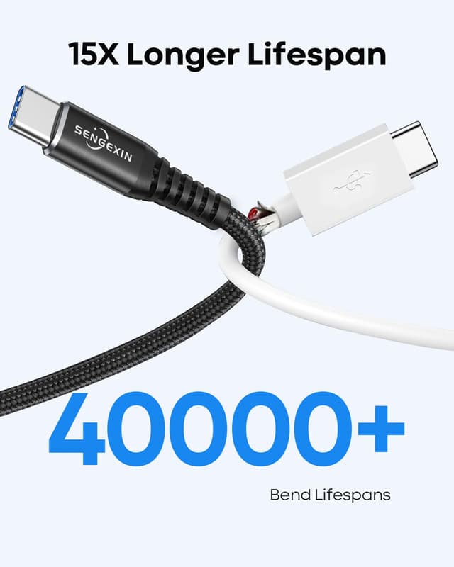 Detalle de Long USB C Cable 3M 2Pack for PS5 Controller