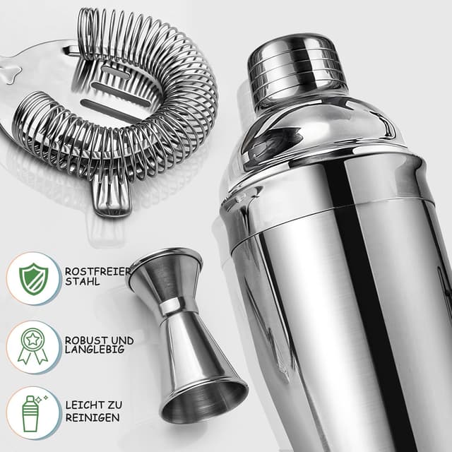 Detalle de Cocktail Shaker Set 12-teilig mit Ständer