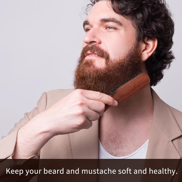 Thumbnail 4 de BESTOOL Bartbürste Wildschweinborsten Braun