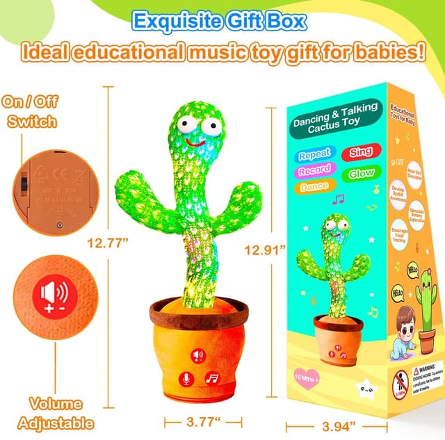 Thumbnail 6 de Baby Dancing Talking Cactus Toy