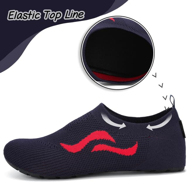 Detalle de SAGUARO chaussons légers antidérapants en tricot respirant (36-47) – noir, unisex