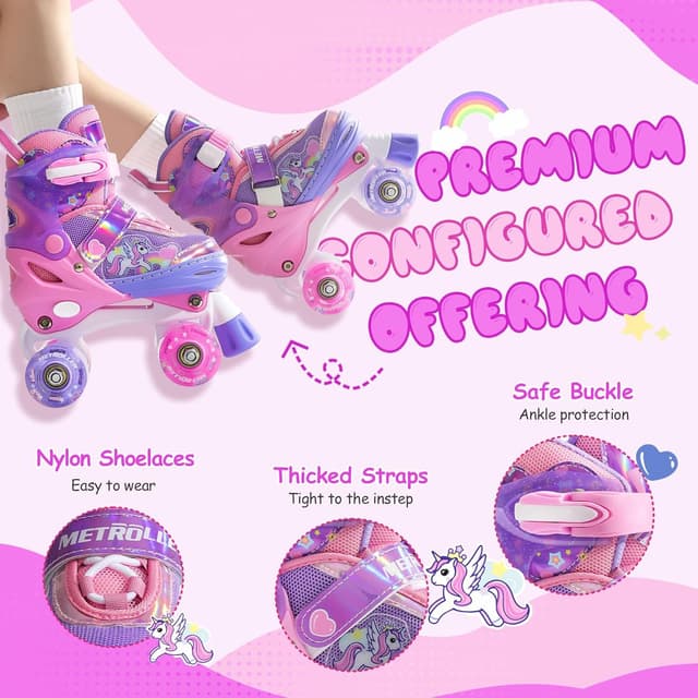 Thumbnail 4 de METROLLER Kids Adjustable Roller Skates, Sizes 4–12 🛼