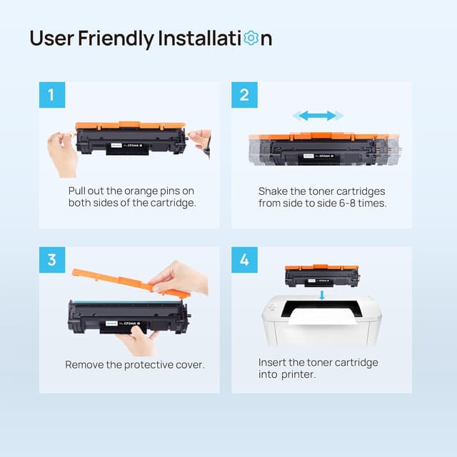 Detalle de HALLOLUX CF244A 44A Black Toner Cartridges (Compatible) for HP CF244A – 2-Pack for LaserJet Pro M15 & M28 Series