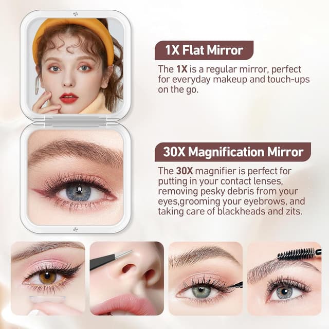 Thumbnail 2 de MOMOKUBA Espejo de Aumento 30X 8x8 cm