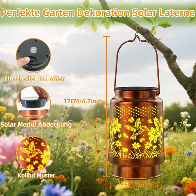 Detalle de KagoLing Solar garden lights, 2 pack