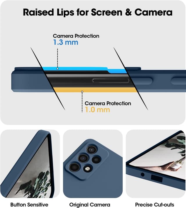 Thumbnail 3 de Kukiwhy Hülle für Samsung Galaxy A52S 5G/A52 Dunkel Blau