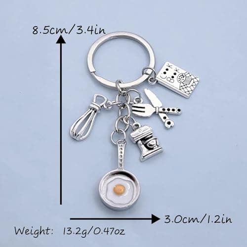 Detalle 2 de Chef Cook Book Recipe Keyring Keychain