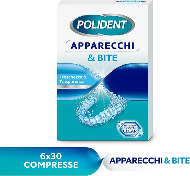 Detalle 2 de Polident Apparecchi & Bite 180 compresse 🦷