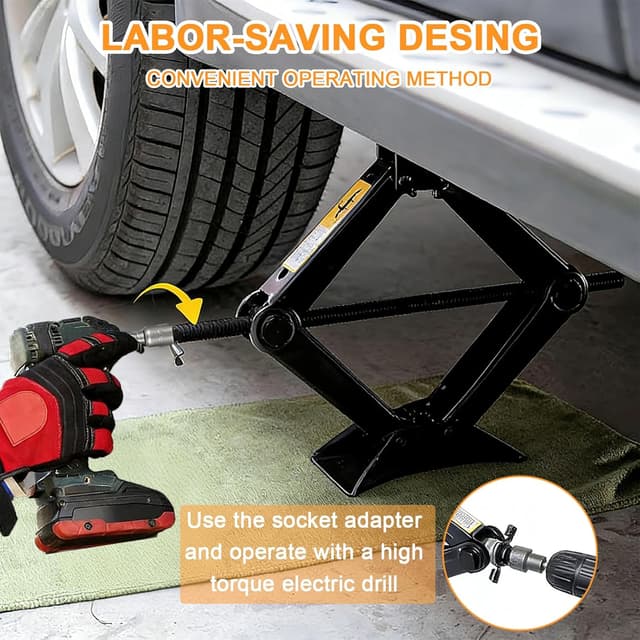 Thumbnail 4 de Car Jack Kit 2 Ton Heavy-Duty Scissor Jack