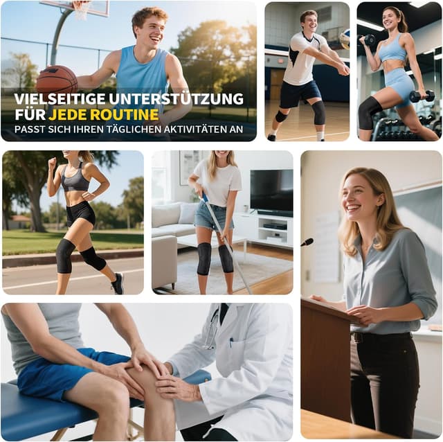 Thumbnail 6 de CAMBIVO Kniebandage X2 für Meniskus, ACL & Arthritis – 2er-Set für Lauf- und Outdoorsport