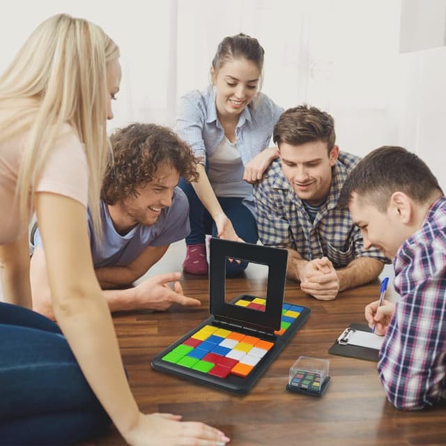 Detalle 2 de EACHHAHA Race Magic Block Board Game – Genius Square 3x3 Sequence Puzzles (Age 5+)