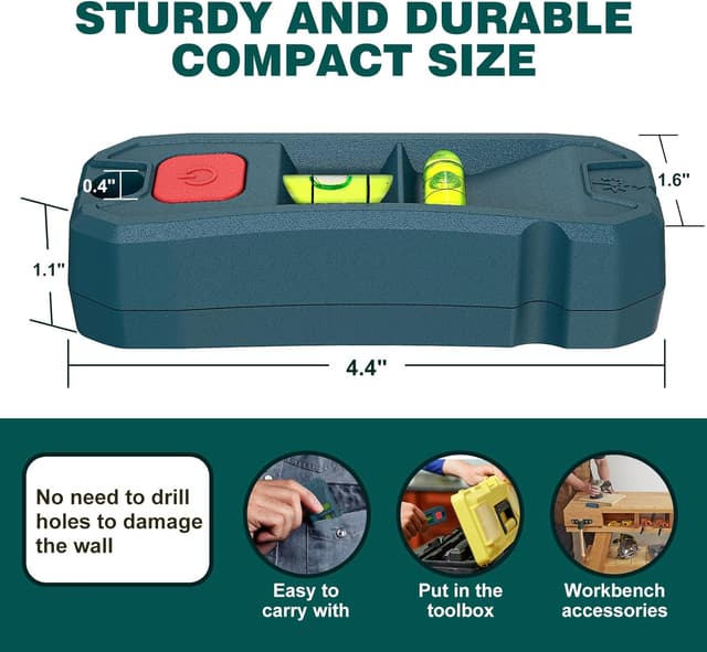 Thumbnail 4 de Level Laser Tool with Magnetic Stud Finder 30ft