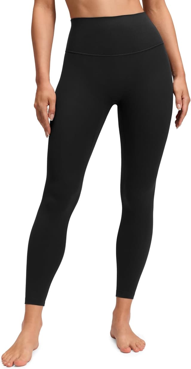 Detalle de CRZ YOGA Womens Butterluxe No Front Seam Yoga Leggings (25 inch) – High-Waisted Seamless Stretch Pants