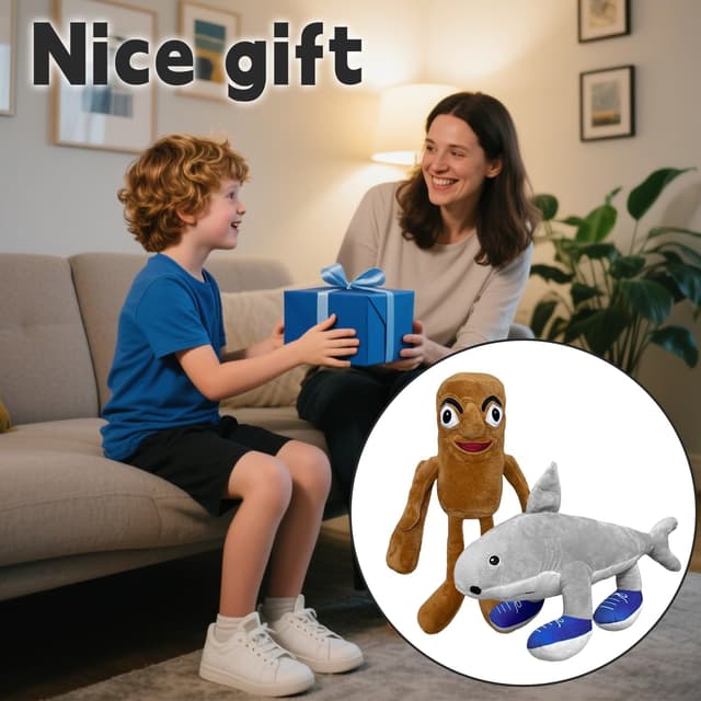 Detalle de Italian Brainrot Inspired Plush Toy “Tung Tung Tung Sahur” (14-Inch) — Soft Meme Doll for Collectors