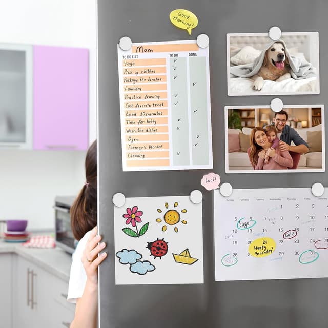 Detalle de 12 x 30 x 3 mm Neodym-Scheibenmagnete (8 kg Zugkraft) mit doppelseitigem Klebstoff – Extra starke Kühlschrankmagnete