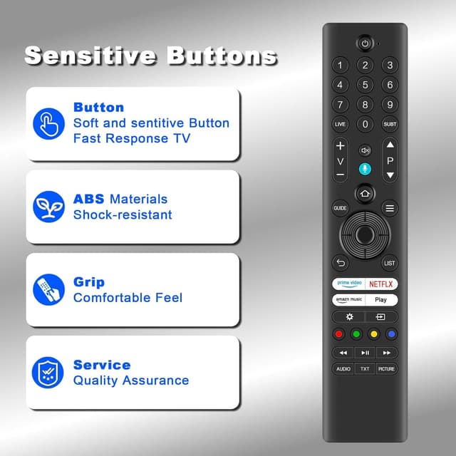 Detalle de VINABTY Replacement Voice Remote for select Toshiba/Finlux Ultra 4K LED TVs (IR, pairing required)