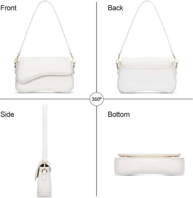 Detalle de KKXIU Small Shoulder Bag for Women (Convertible Clutch/Hobo Underarm Purse)