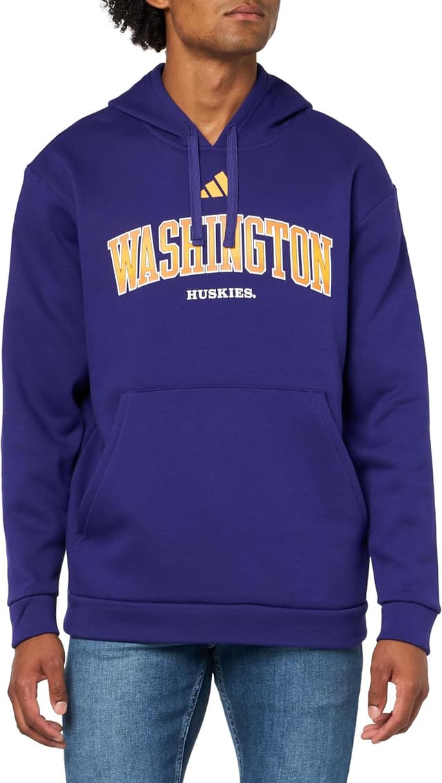 Detalle de adidas men’s NCAA 25/26 Team Graphic Hoodie (University of Washington)