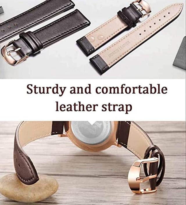 Detalle de OLEVS Ladies Quartz Watch – Minimalist ultra-thin design, leather strap, 30M waterproof & date