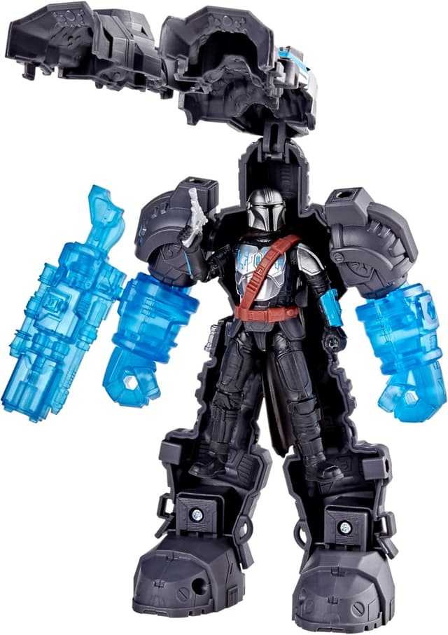 Detalle de Star Wars Hasbro Epic World of Action Mech Force Suit ispirato a Il Mandaloriano (action figure da 10 cm)