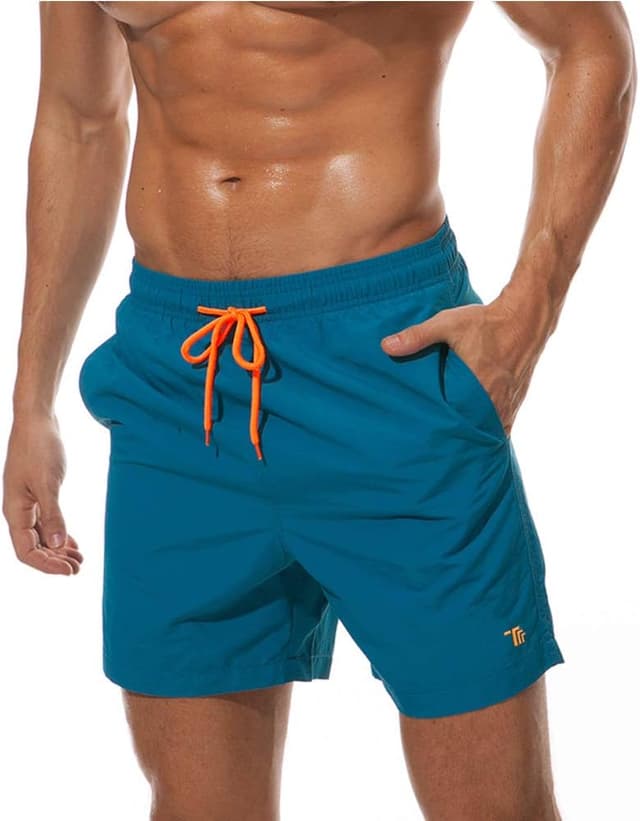 Detalle de donhobo Men’s swim trunks board shorts with quick-dry and mesh lining